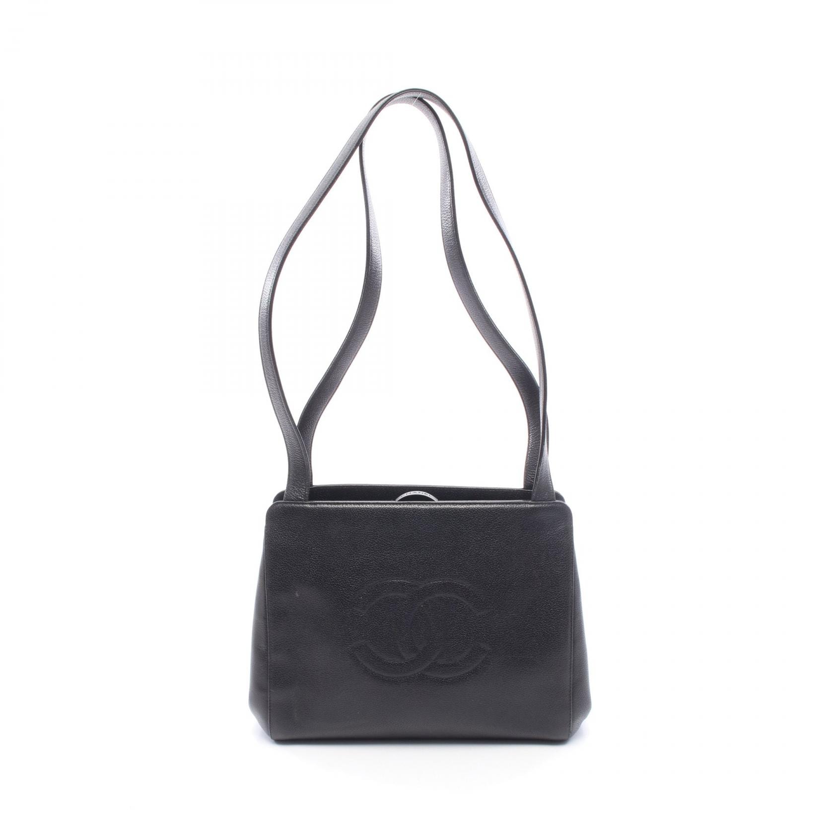 シャネル CHANEL ココマーク ショルダーバッグ バッグ キャビアスキン(グレインドカーフ) レディース ブラック系 【中古】