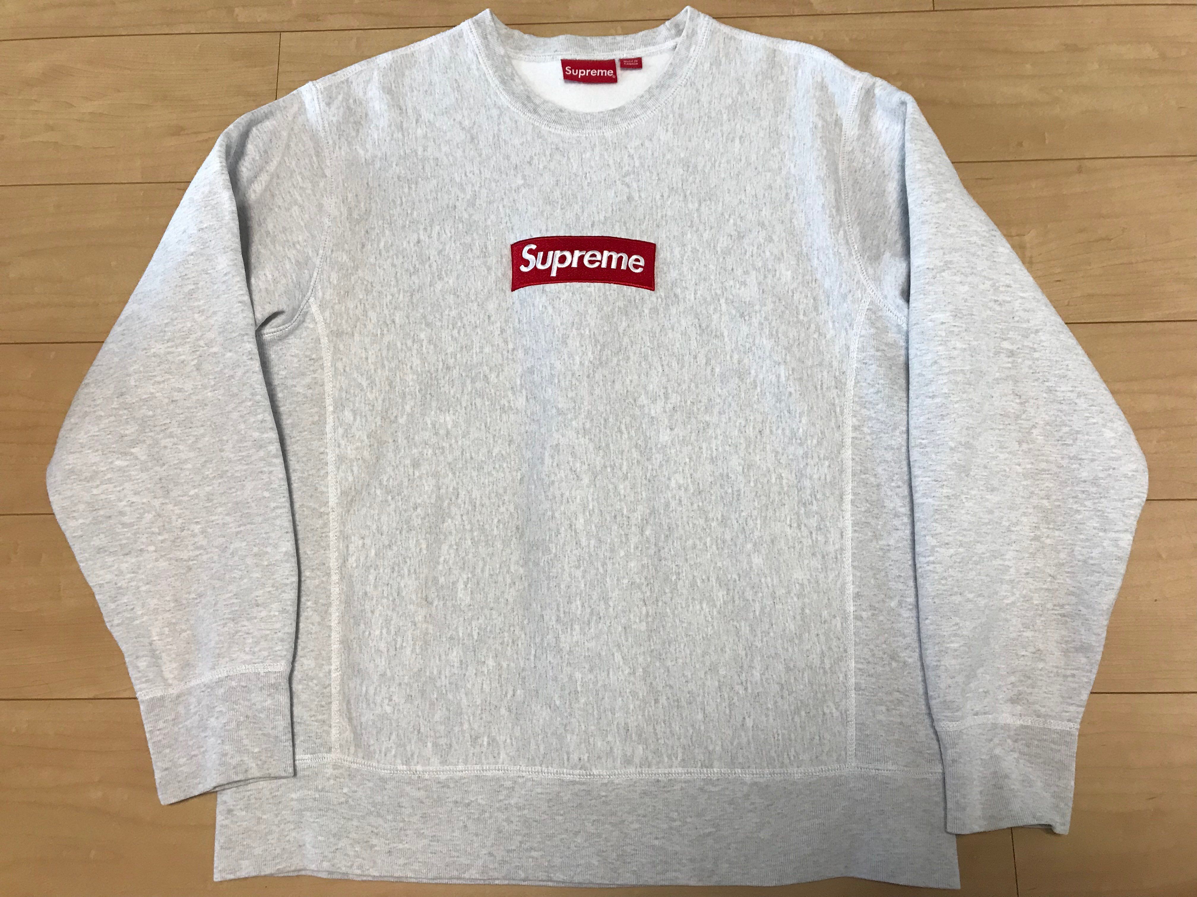 Supreme Box Logo Crewneck Sweatshirt "Ash Grey" (18FW)