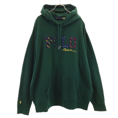 POLO RALPH LAUREN ポロラルフローレン 長袖 パーカー XXL グリーン ビッグサイズ 裏起毛