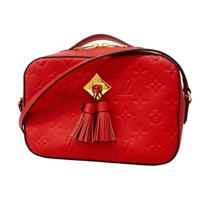 【6db1064-k】ルイヴィトン ショルダーバッグ モノグラム・アンプラント サントンジュ M44606 スカーレット【中古】レディース