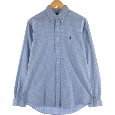 古着 ラルフローレン Ralph Lauren CUSTOM FIT 長袖 ボタンダウンチェックシャツ メンズM相当/eaa539272