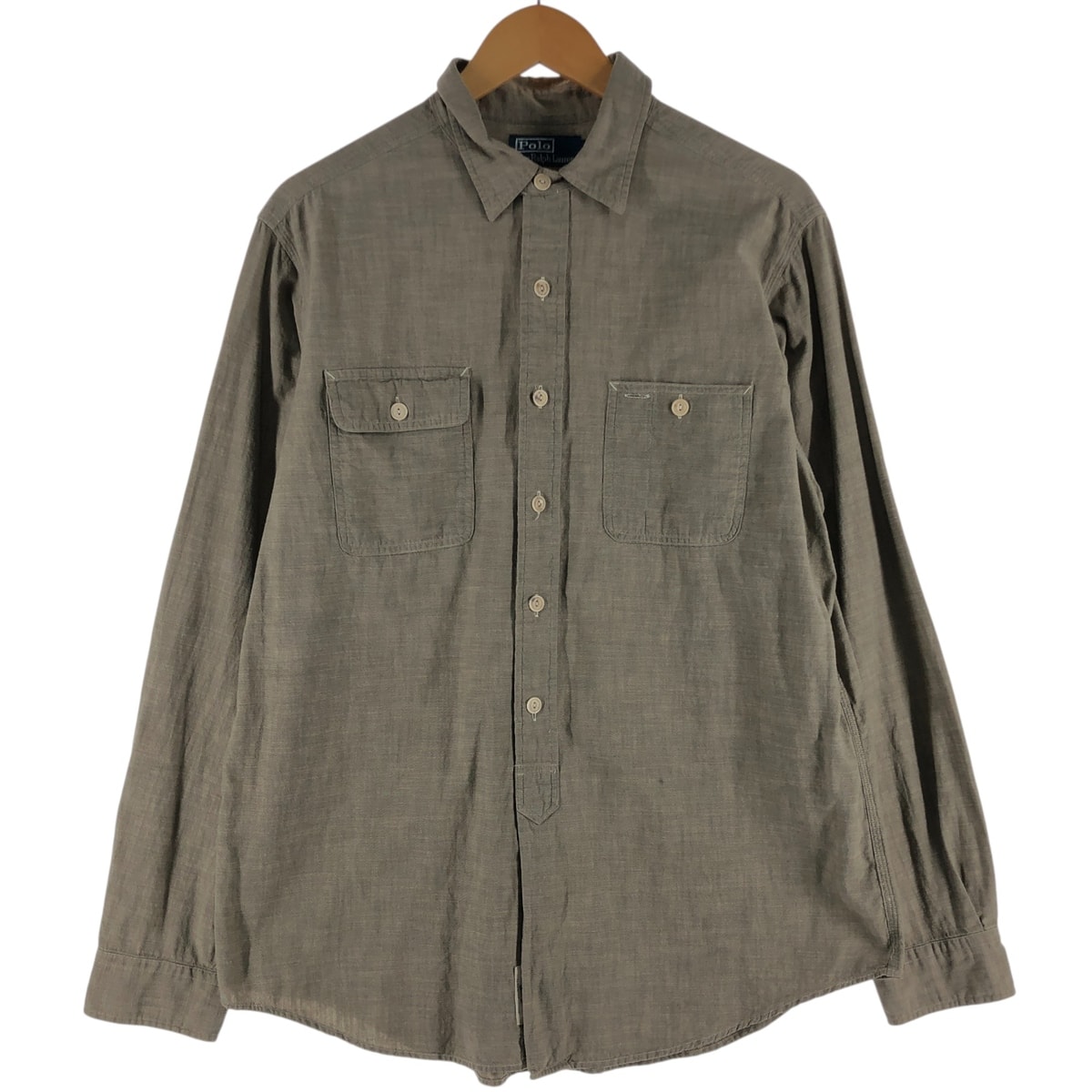 古着 90年代 ラルフローレン Ralph Lauren POLO by Ralph Lauren 長袖 コットンシャツ メンズL相当/eaa526815