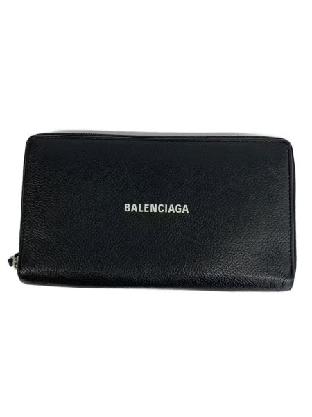 BALENCIAGA Cash Continetal Zip Around Wallet "Black"