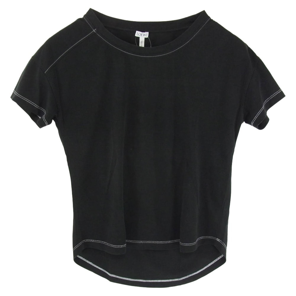 LOEWE ロエベ Tシャツ 19SS S6199401CR バック アナグラム ロゴ カットソー Tシャツ 半袖 ブラック系 S【中古】