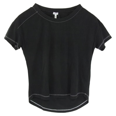 LOEWE ロエベ Tシャツ 19SS S6199401CR バック アナグラム ロゴ カットソー Tシャツ 半袖 ブラック系 S【中古】