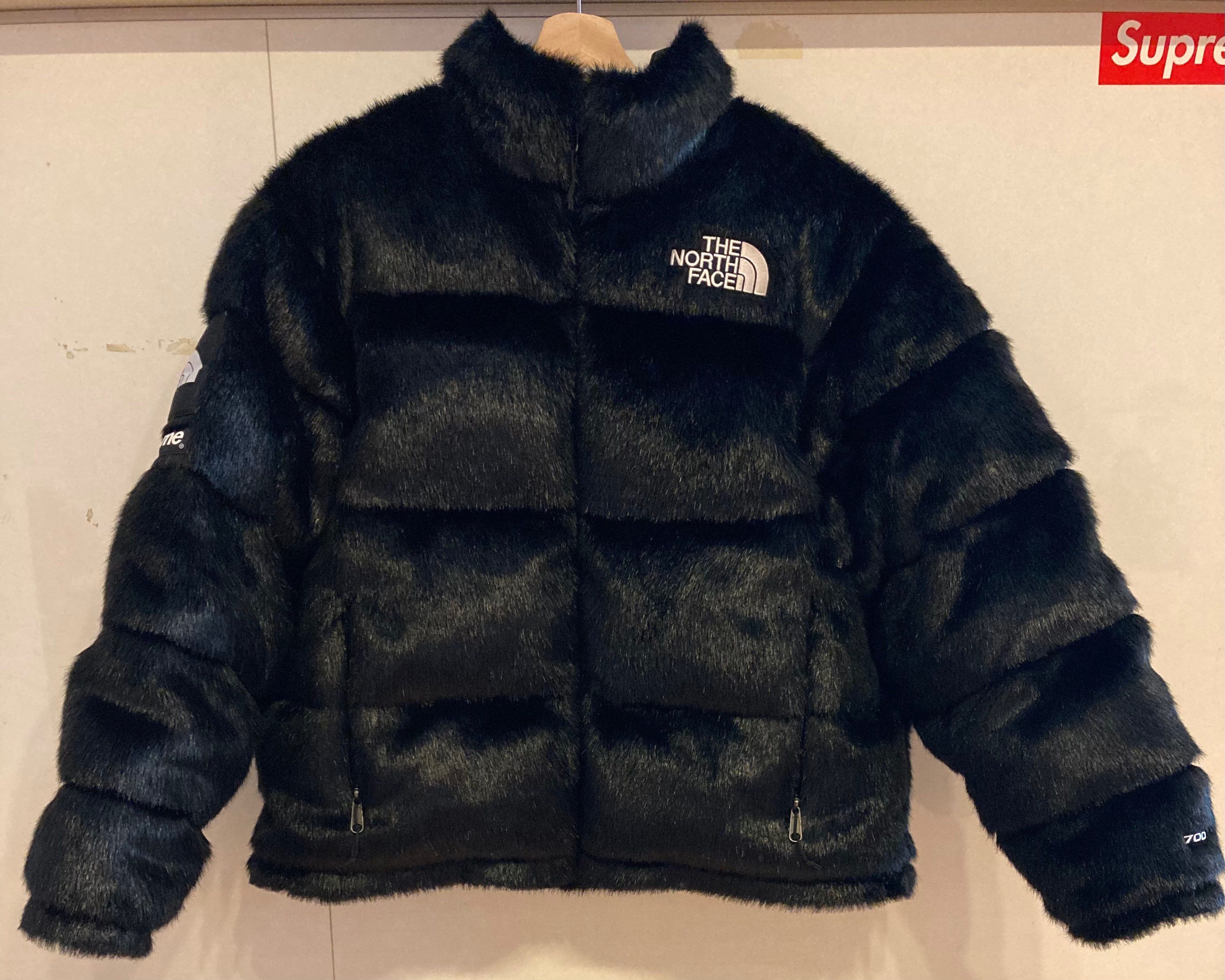 Supreme x The North Face Faux Fur Nuptse Jacket "Black"