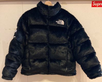 Supreme x The North Face Faux Fur Nuptse Jacket "Black"