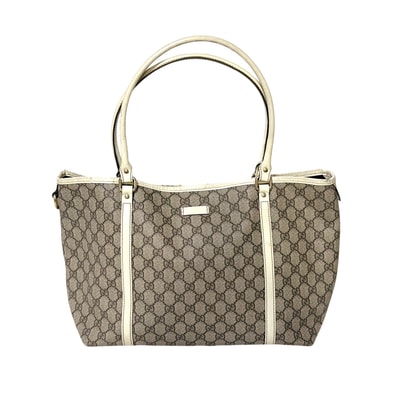 GUCCI グッチ GGスプリーム 197953 ベージュ ホワイト ベージュ レディース トートバッグ