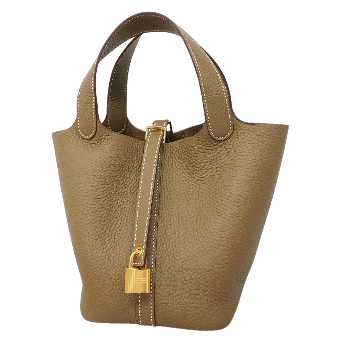 ★最終価格★SALE【6hb0558】エルメス ハンドバッグ ピコタンロックPM トリヨンクレマンス エトゥープ ゴールド金具 G刻印【中古】レディース