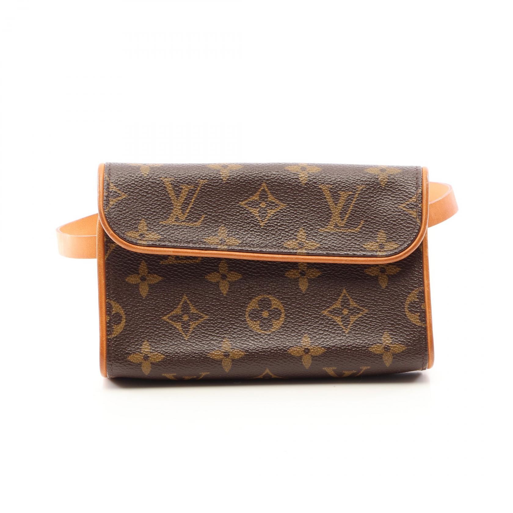 ルイ・ヴィトン LOUIS VUITTON ポシェットフロランティーヌ ブトンプレッション(XS)付き ウエストバッグ ボディバッグ バッグ PVCコーティングキャンバス レザー モノグラム レディース ブラウン系 M51855