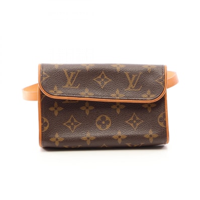 ルイ・ヴィトン LOUIS VUITTON ポシェットフロランティーヌ ブトンプレッション(XS)付き ウエストバッグ ボディバッグ バッグ PVCコーティングキャンバス レザー モノグラム レディース ブラウン系 M51855