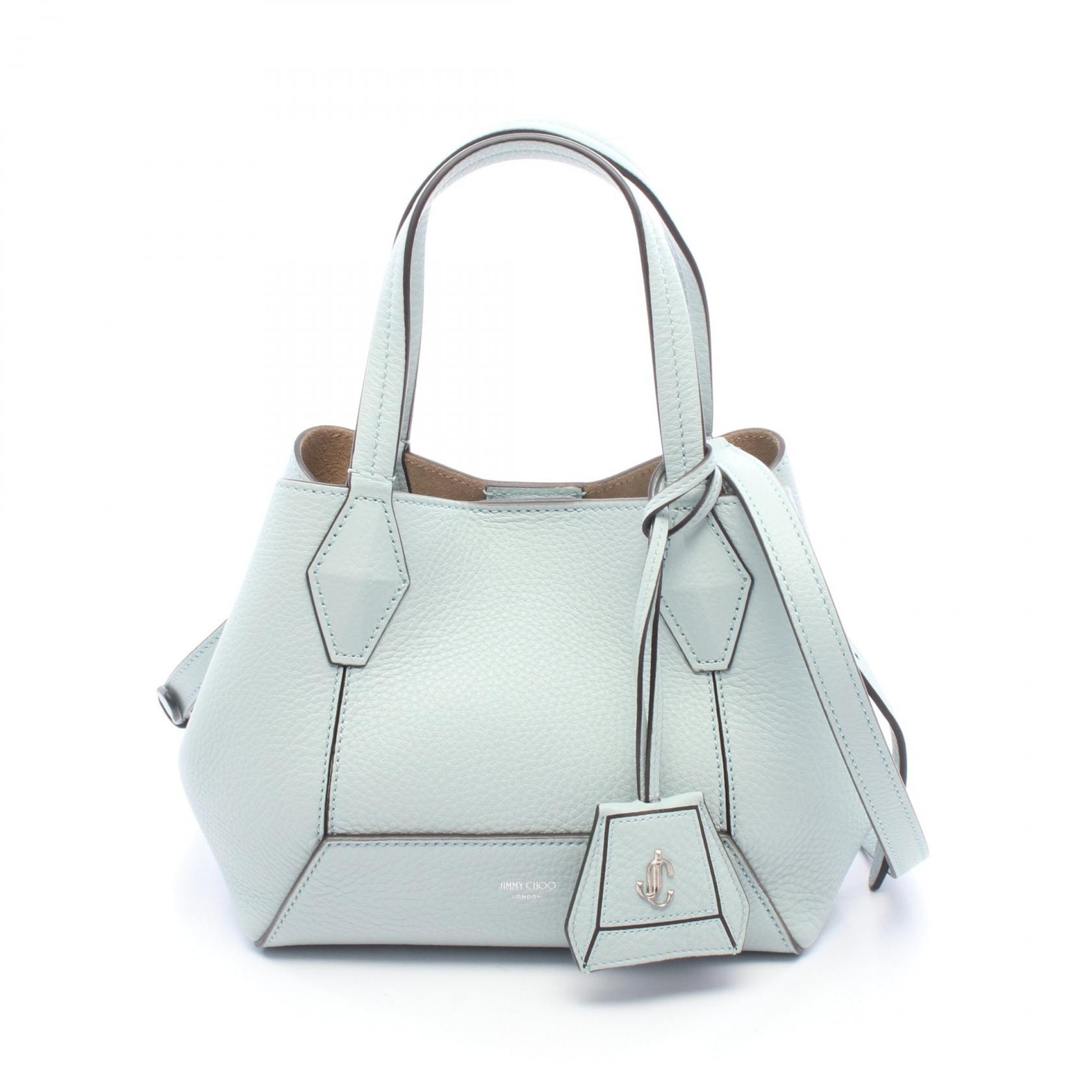 ジミーチュウ JIMMY CHOO ダイヤモンド スモール トートバッグ バッグ カーフレザー レディース ブルー系 【中古】