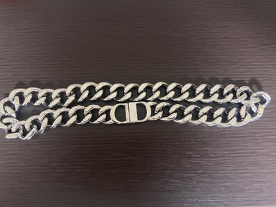 Dior CD ICON Chain Link Necklace "Silver"