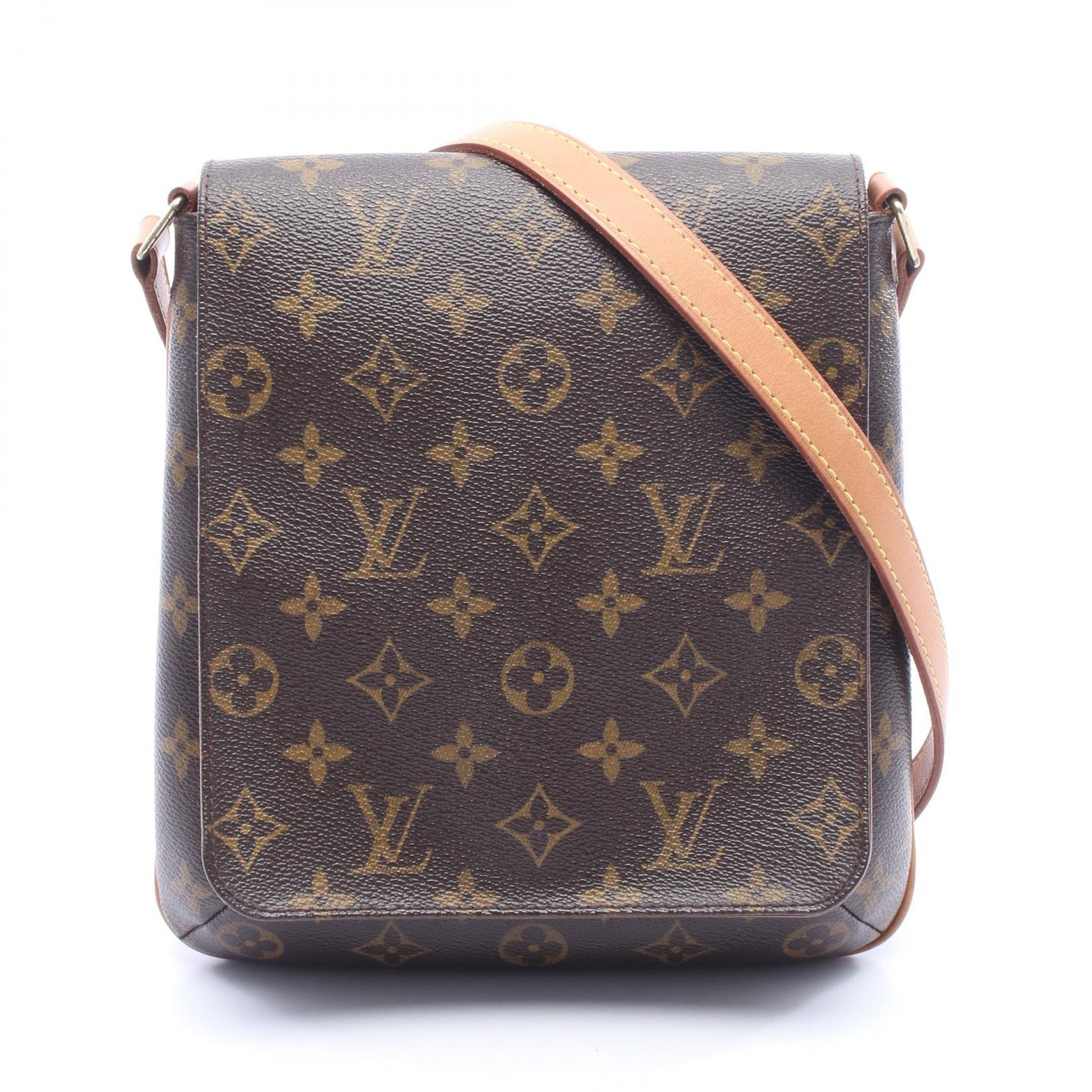ルイ・ヴィトン LOUIS VUITTON ミュゼットサルサ ロングストラップ ショルダーバッグ バッグ PVCコーティングキャンバス レザー モノグラム レディース ブラウン系 M51387 【中古】