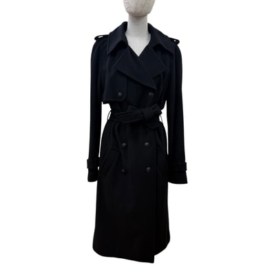 極美品 シャネル コート ブラック レディース 40 04A P24402