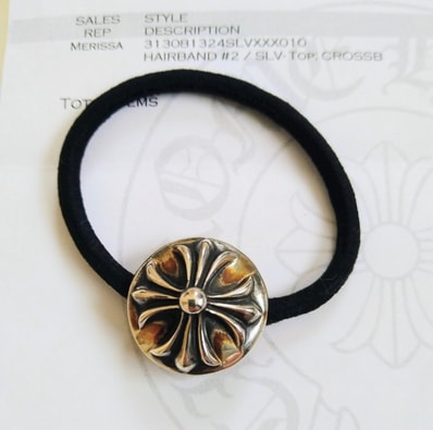 Chrome Hearts Cross Ball Hair Band "Black"