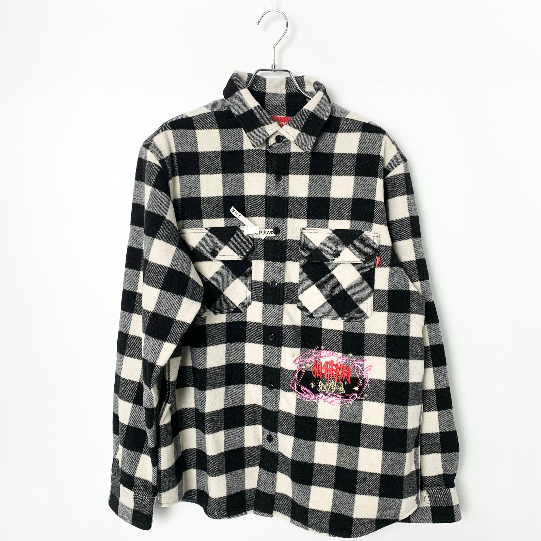 Supreme 1-800 Buffalo Plaid Shirt "White"
