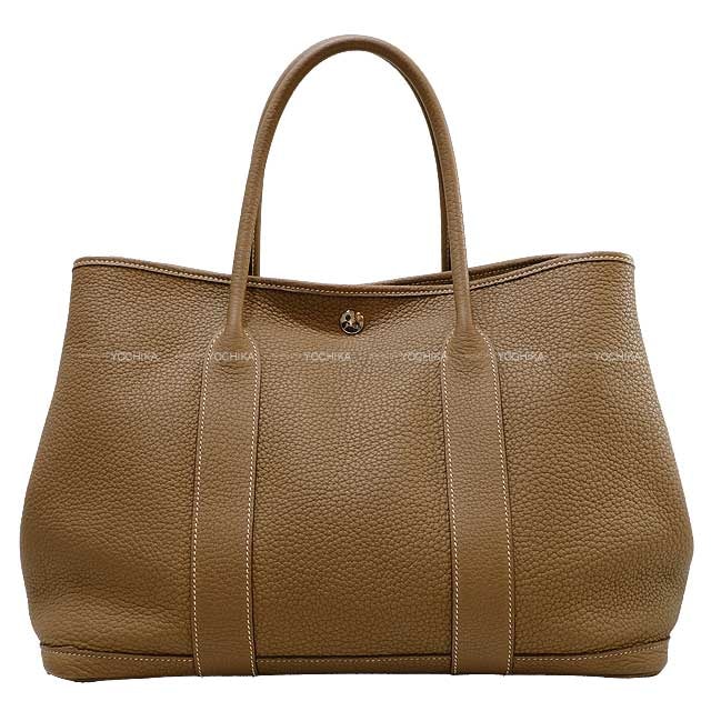 【渋谷並木橋店】HERMES エルメス トートバッグ ガーデンパーティ 36 PM エトープ (エトゥープ) ネゴンダ シルバー金具 C刻印 ABランク【中古】