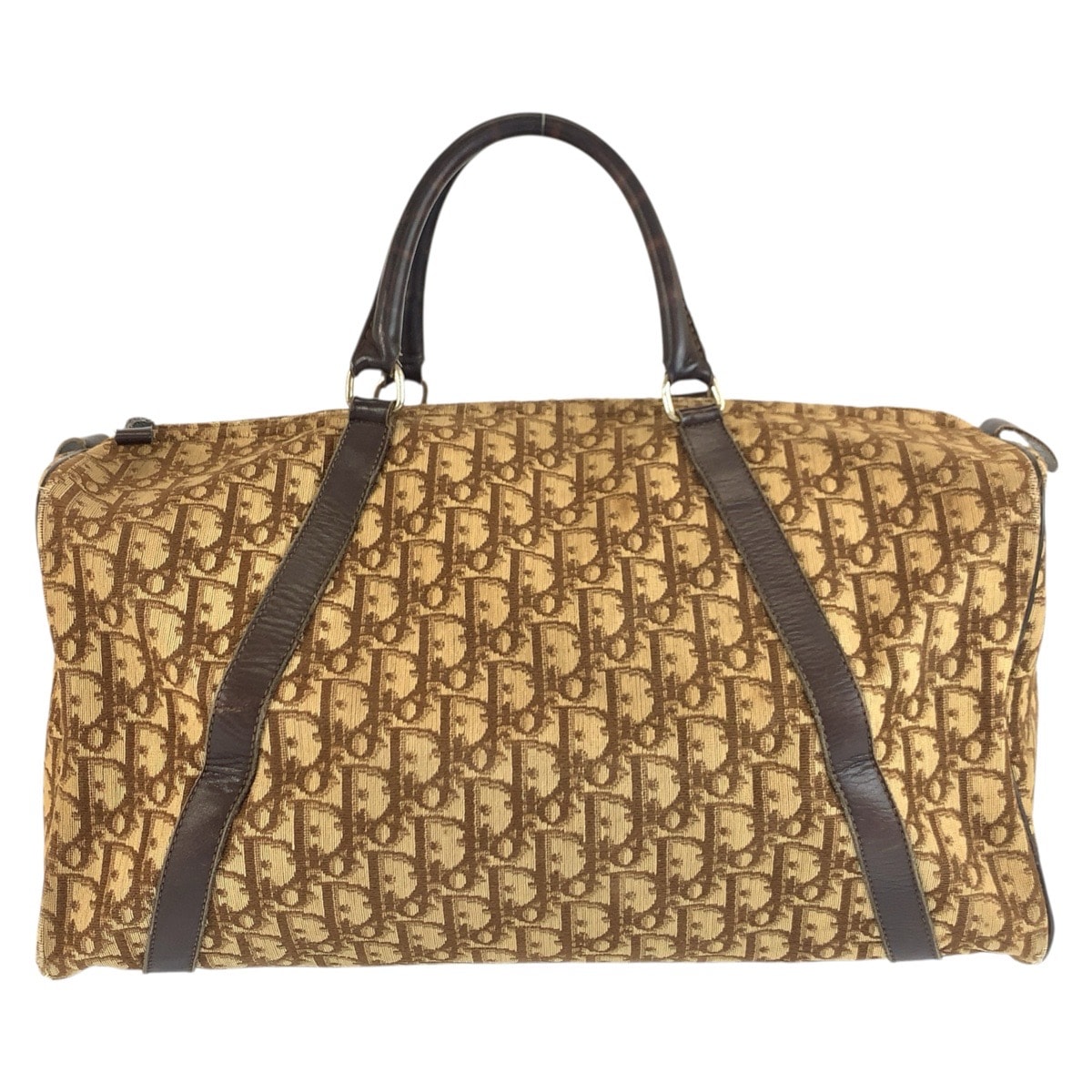 Christian Dior クリスチャンディオール ヴィンテージ トロッター ブラウン ベージュ シルバー金具 キャンバス レザー/ ハンドバッグ ボストンバッグ 603490 【中古】