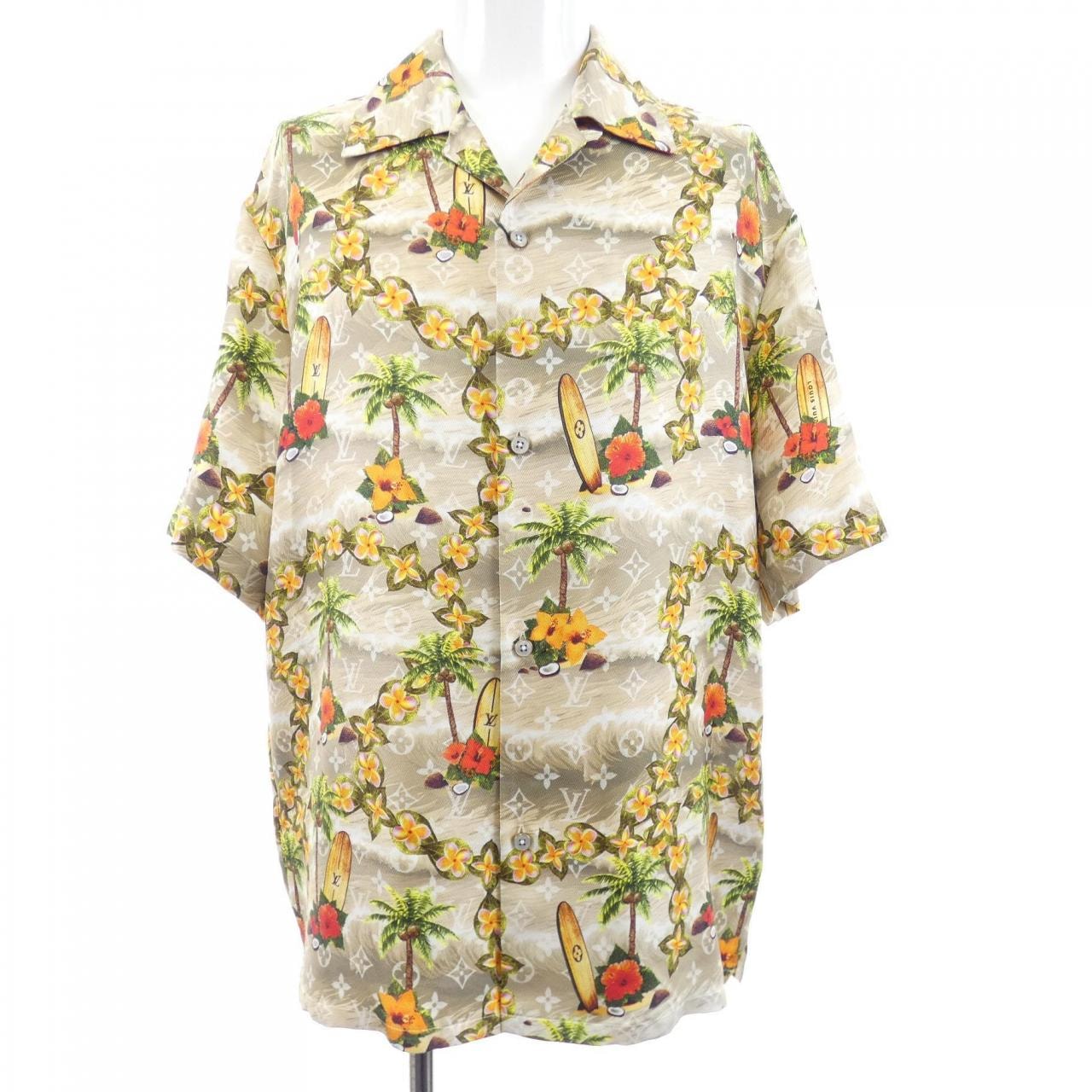 ルイヴィトン LOUIS VUITTON モノグラムショートスリーブシルクシャツ HRS12WKNC S/Sシャツ
