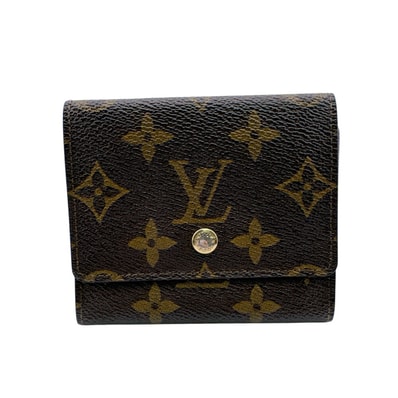 ルイヴィトン LOUIS VUITTON カードケース モノグラム パスケース 三つ折り ブラウン