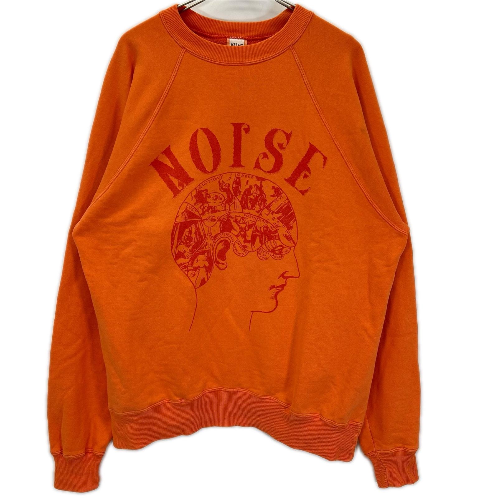 セントマイケル 【×ベルベルジン】23AW SM-A23-0000-C14 オレンジ CREW SWEAT_NOISE ラグランスリーブスウェット XL