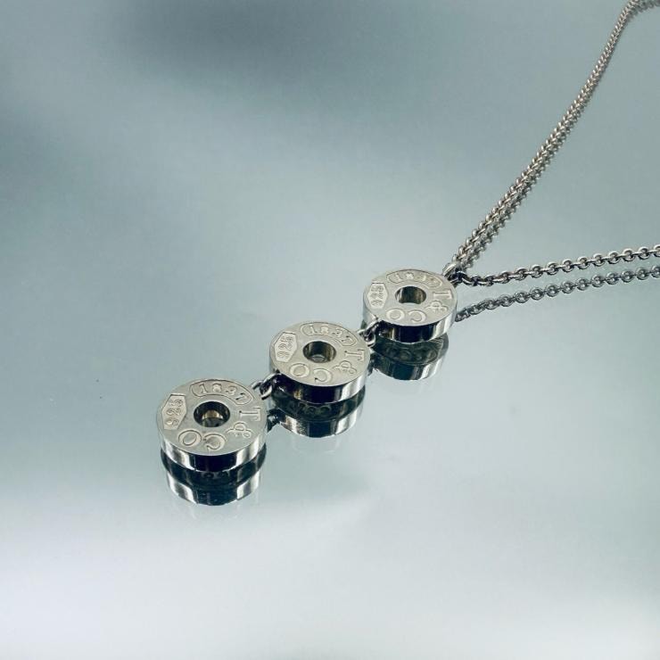 TIFFANY&Co. ティファニー ネックレス  スリードロップサークル チェーンネックレス SV925 シルバー 1837 ★中古品★