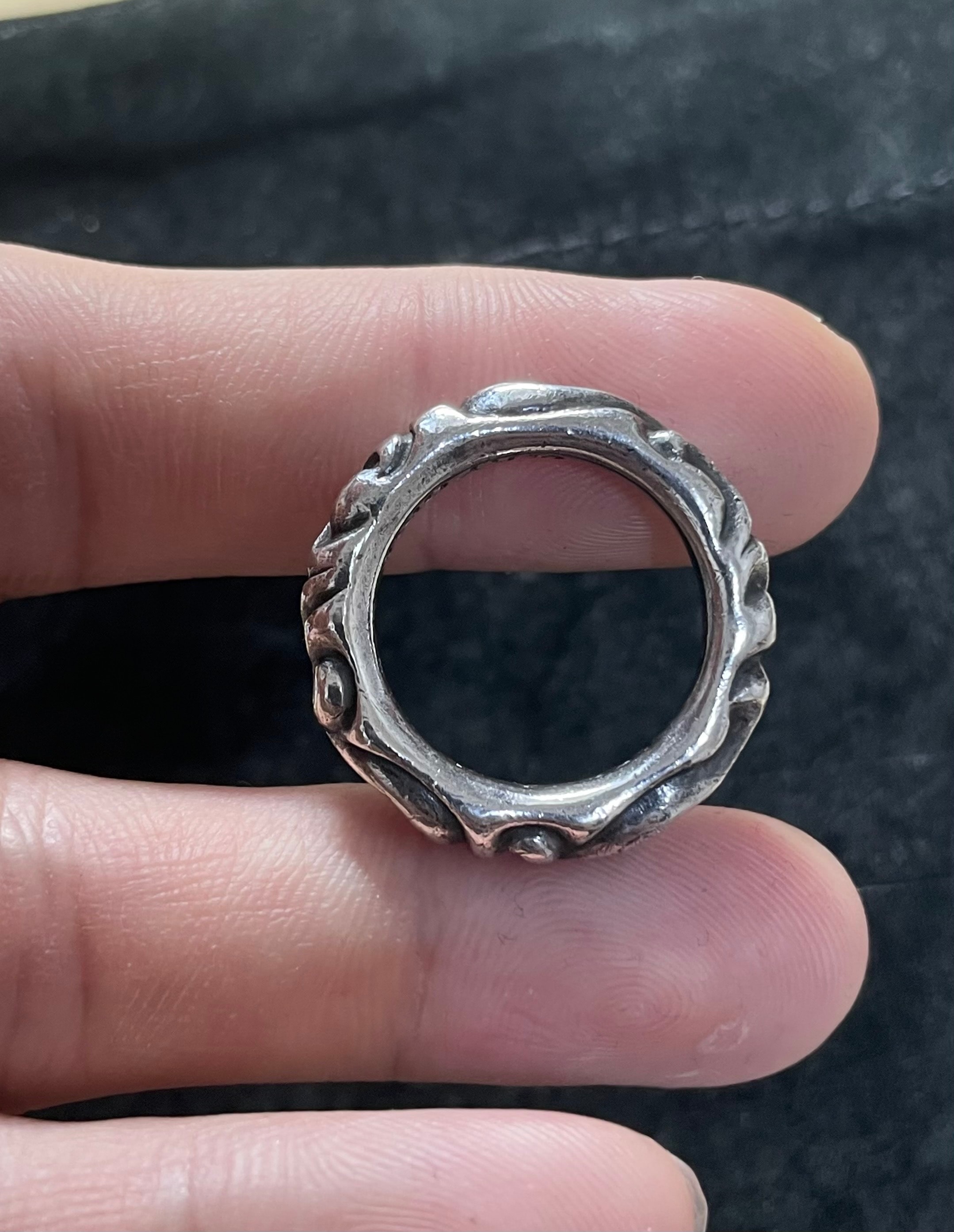 Chrome Hearts Scroll Band Ring "Silver"