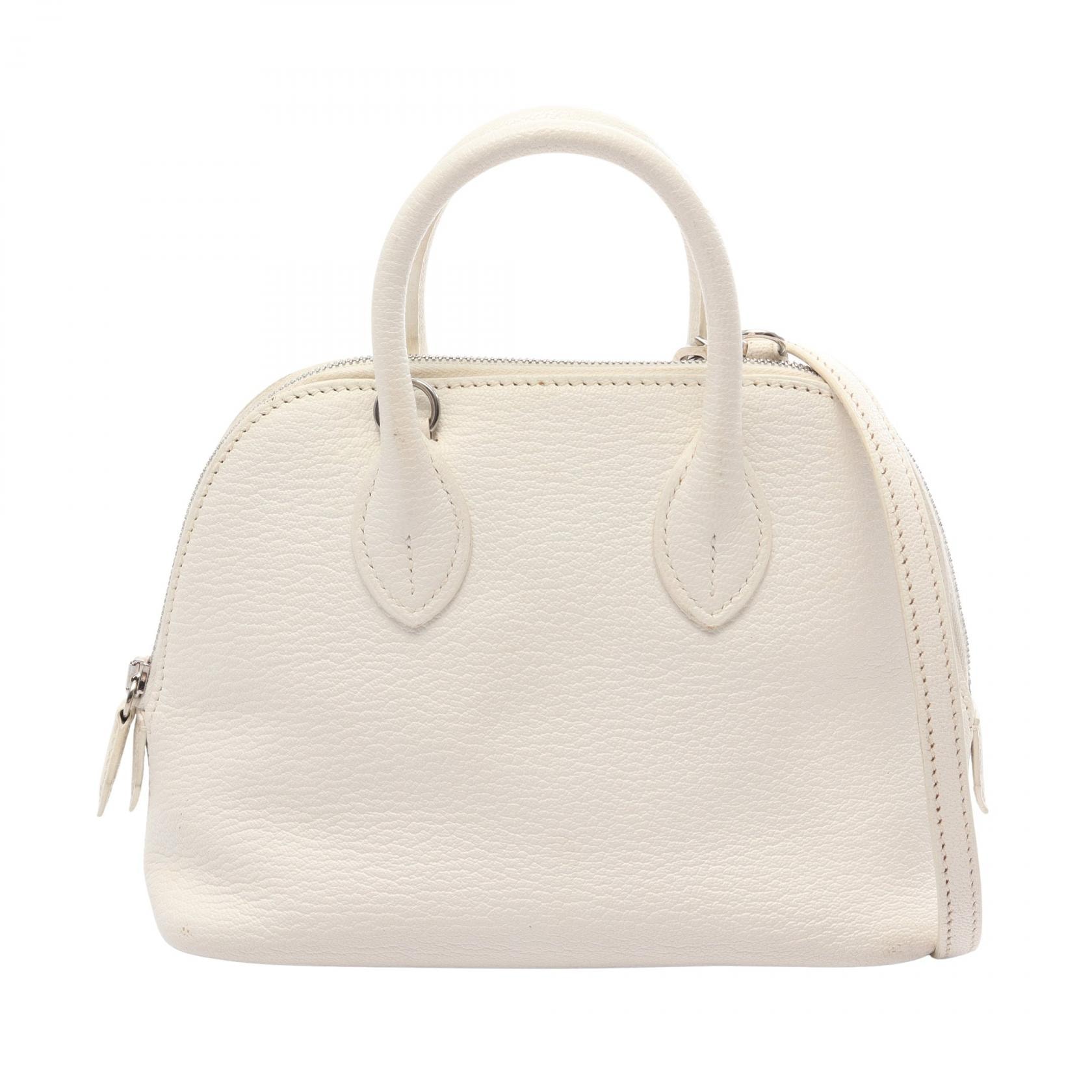 エルメス HERMES ボリード1923 ミニ 2WAY ハンドバッグ バッグ レザー シェーブル ホワイト D刻印(2019年製造) レディース ホワイト系 【中古】