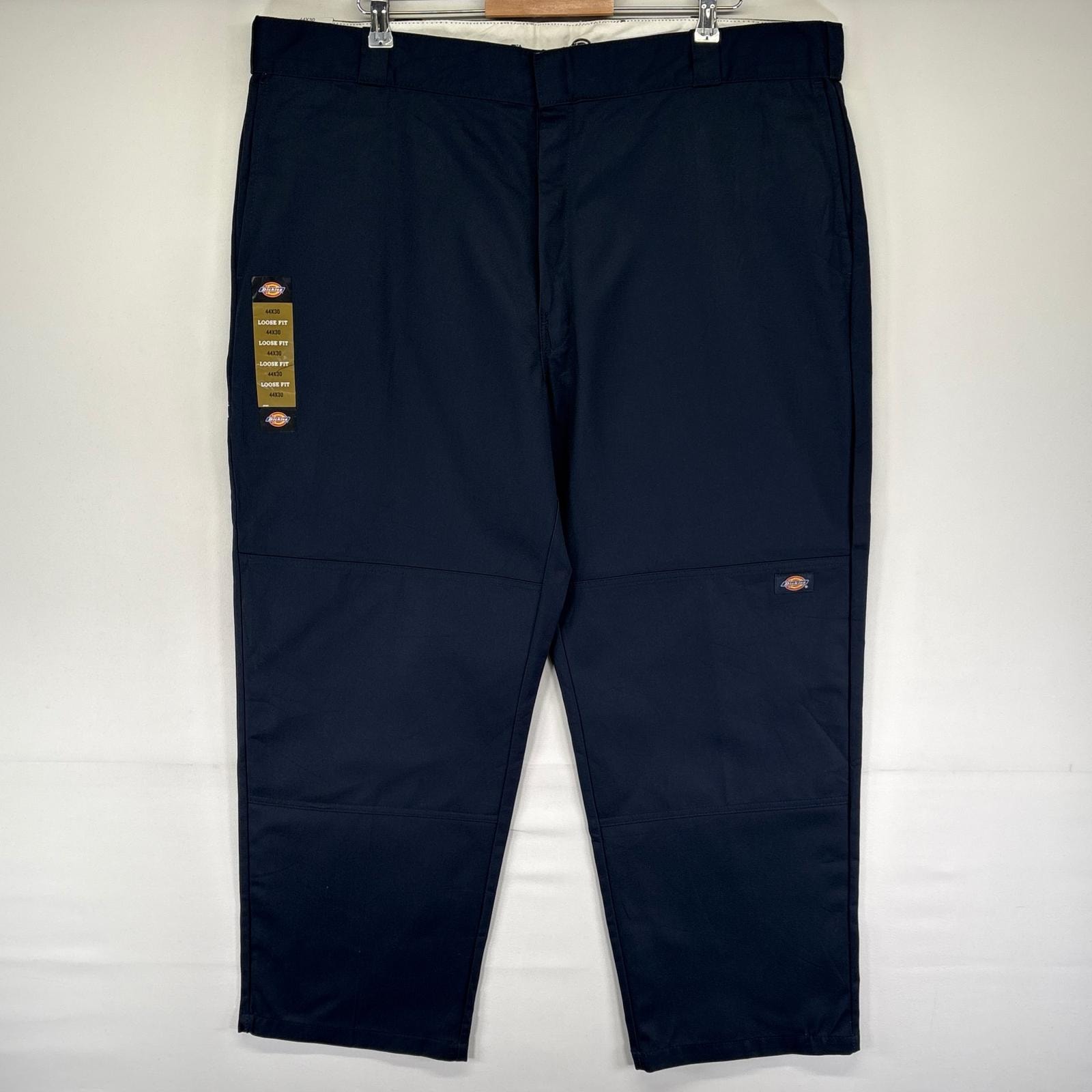 古着 デッドストック ディッキーズ Dickies パンツ ダブルニー 大きいサイズ ジッパーフライ W44 L30  ネイビー系 メンズ