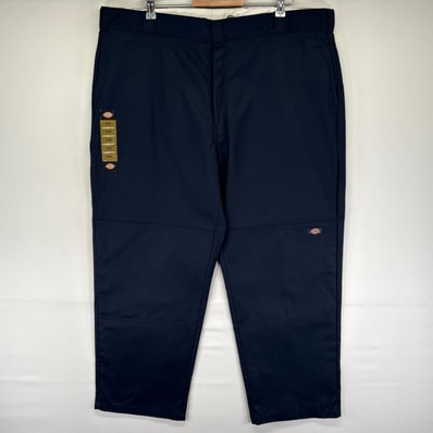 古着 デッドストック ディッキーズ Dickies パンツ ダブルニー 大きいサイズ ジッパーフライ W44 L30 ネイビー系 メンズ