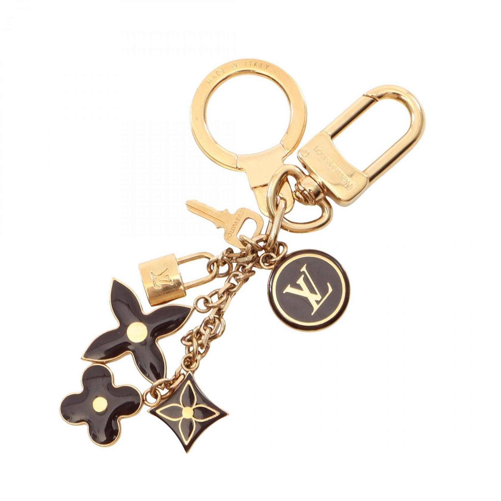ルイ・ヴィトン LOUIS VUITTON ポルトクレ パンピーユ キーホルダー アクセサリー GP レディース ゴールド系 / ブラウン系 M91929 【中古】