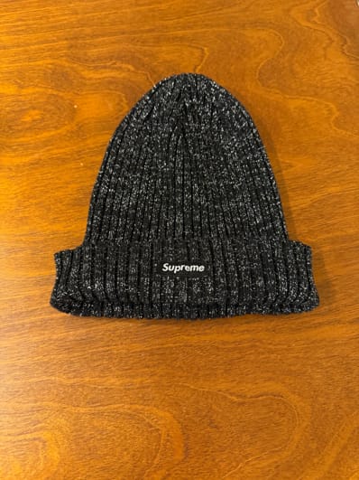 Supreme Overdyed Beanie "Metallic Black" (25SS)