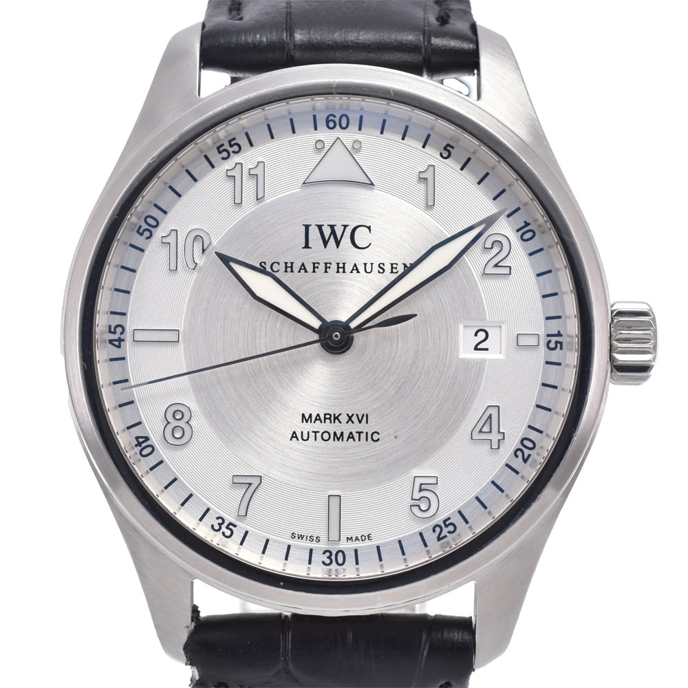 IWC IWC SCHAFFHAUSEN IW325502 スピットファイヤー マーク16 シルバー 自動巻き メンズ 良品 内箱・保証書付き 腕時計 J#150418