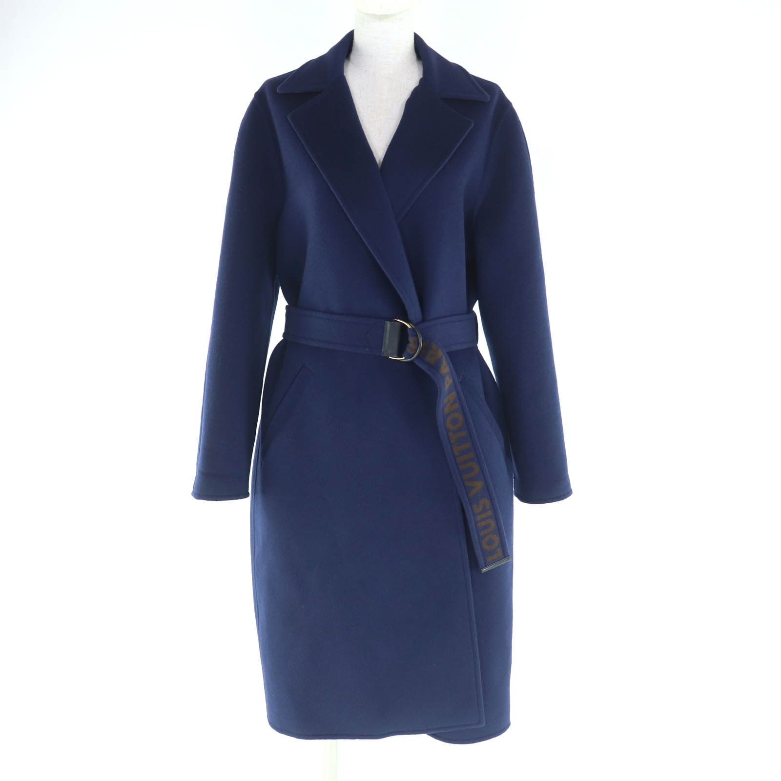極美品 ルイヴィトン コート ネイビー レディース 38