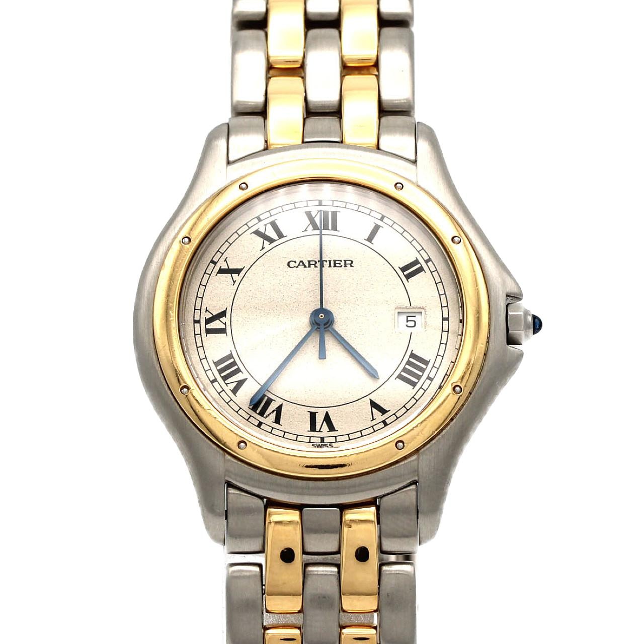 【ノーメンテナンス還元価格】カルティエ パンテールクーガーLM 2ROW W35006B6 SSxYG クォーツ