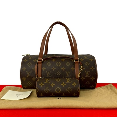 LOUIS VUITTON ルイヴィトン パピヨン 30 モノグラム レザー PVC ハンドバッグ ブラウン
f2960