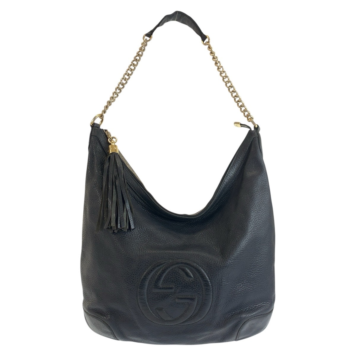 GUCCI グッチ ソーホー ブラック 黒 ゴールド金具 レザー チェーンショルダーバッグ 603225 【中古】