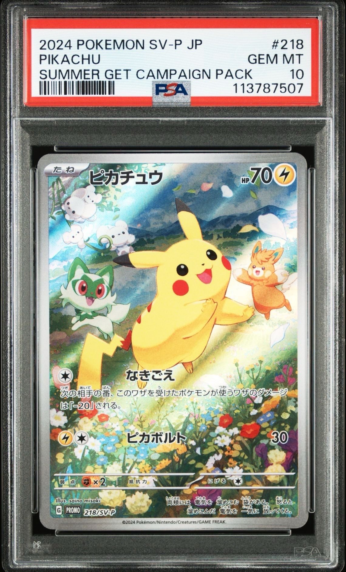 ピカチュウ P [SV-P 218](プロモカードパック「ポケカの夏がキタ!プロモカードGetキャンペーン!」)