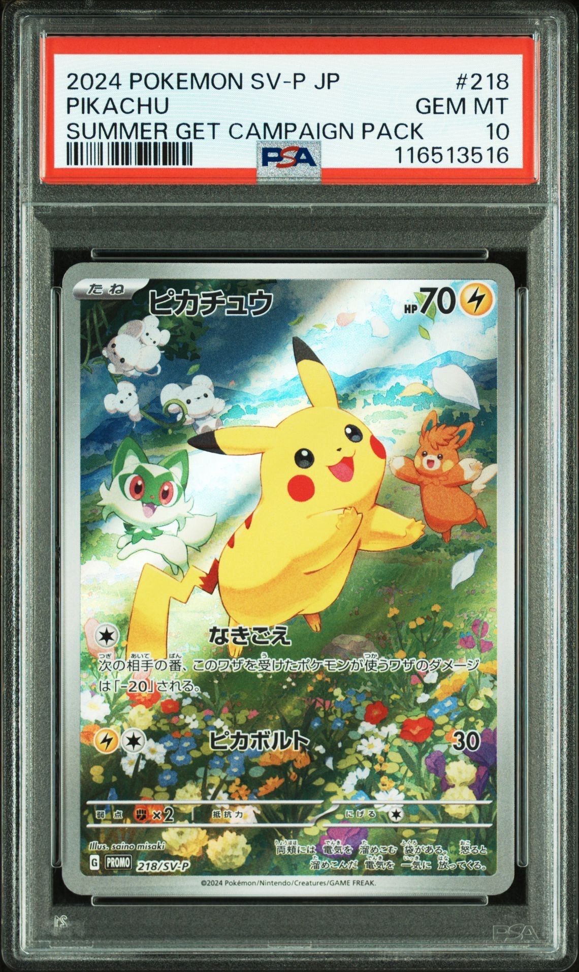 ピカチュウ P [SV-P 218](プロモカードパック「ポケカの夏がキタ!プロモカードGetキャンペーン!」)
