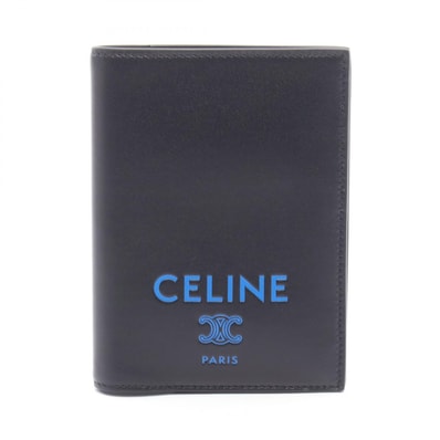 セリーヌ CELINE パスポートケース パスケース アクセサリー レザー メンズ ブラック系 / ブルー系 4M3435712GLK0 【新品】