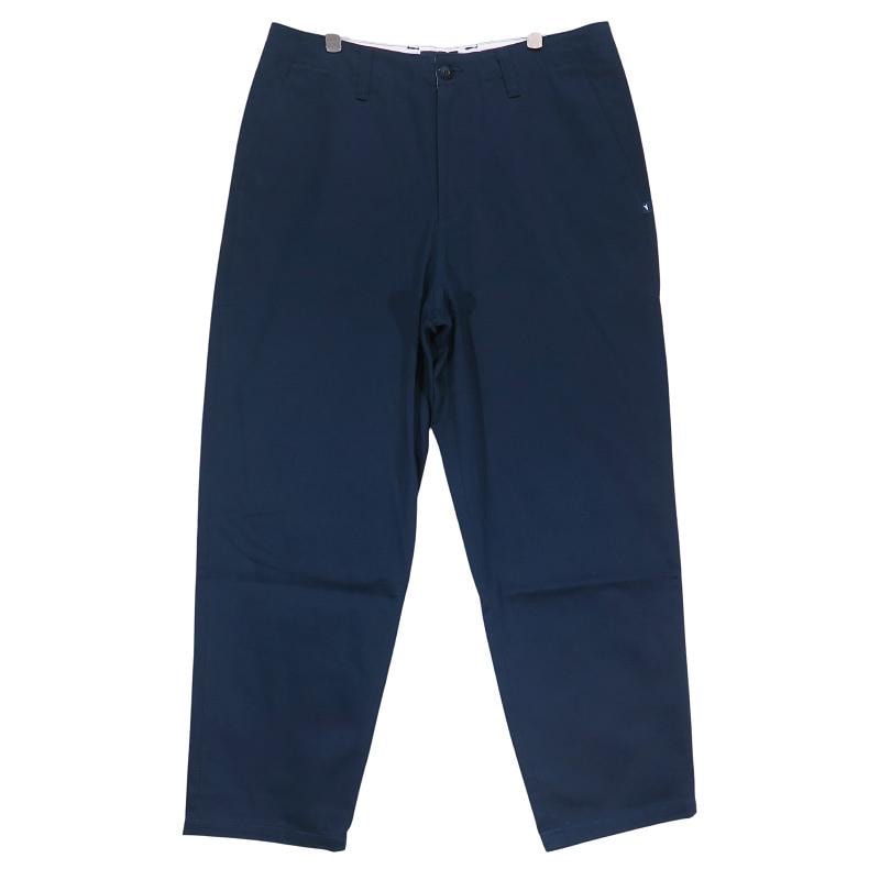 美品 DESCENDANT ディセンダント 22AW DC-6 TWILL TROUSERS 222WVDS-PTM05 ツイル トラウザーズ ネイビー ノータックチノパンツ ボトムス サイズ3