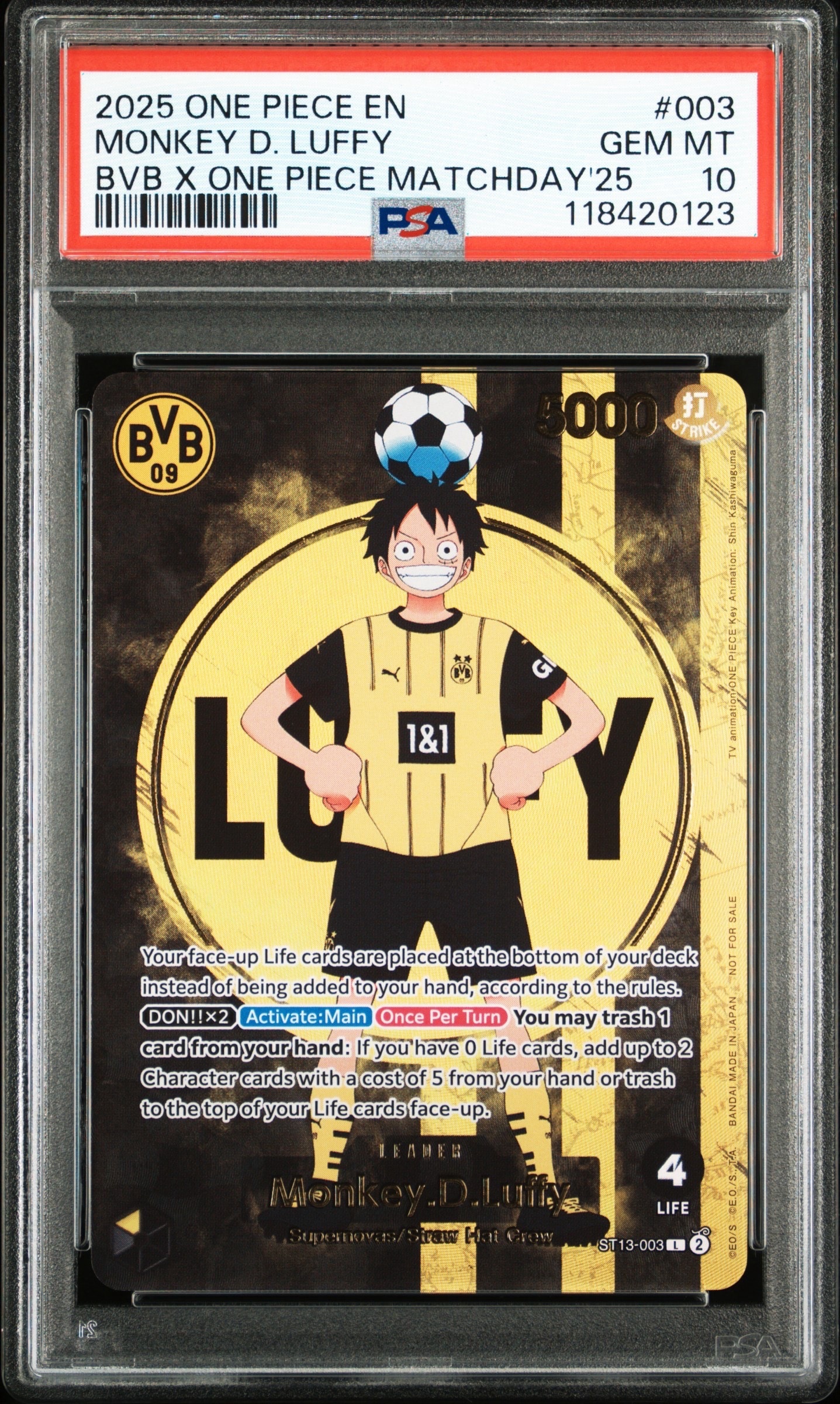 モンキー・D・ルフィ L [ST13-003]【英語版】(プロモーションカード「ボルシアドルトムント × ONE PIECE マッチデー 2025」)