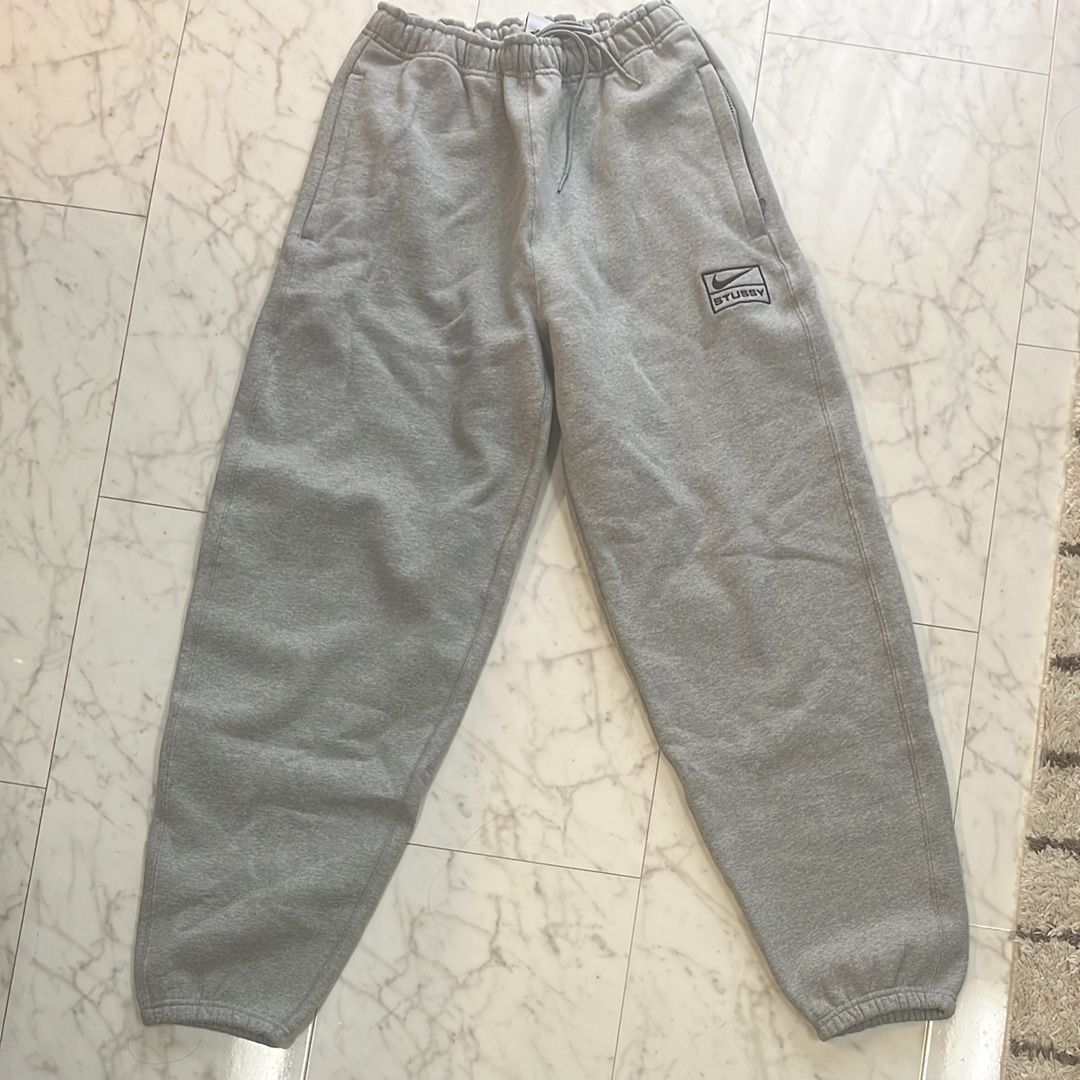 Stussy x Nike Fleece Pants (US Size) "Grey" DO9340-063