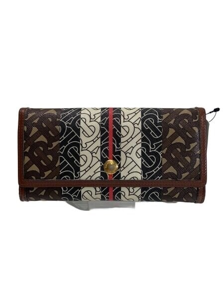 Burberry Monogram Stripe E-canvas Continental Wallet "Bridle Brown"