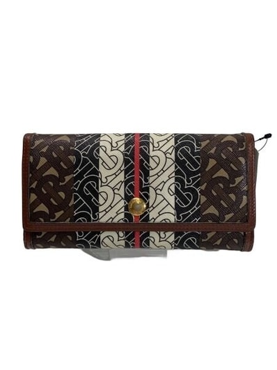 Burberry Monogram Stripe E-canvas Continental Wallet "Bridle Brown"