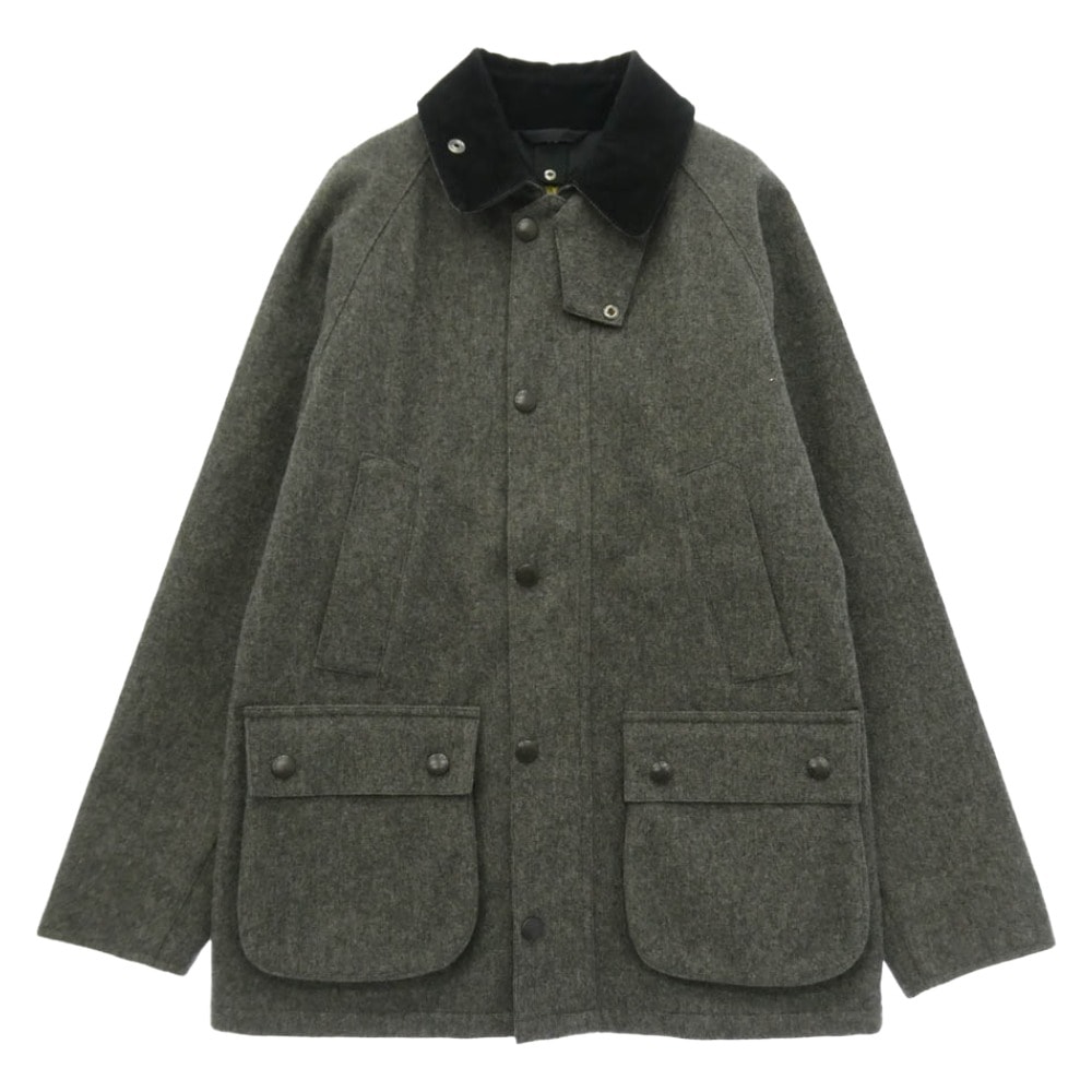 Barbour バブアー 1602110 SL BEDALE BONDED WOOL ビデイル ボンデッド ウール ジャケット コート グレー系 36【中古】