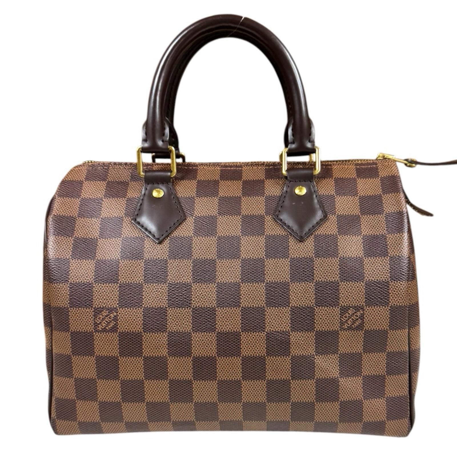ルイヴィトン スピーディ25 ダミエ ハンドバッグ ダミエキャンバス N41365 ブラウン レディース LOUIS VUITTON  中古