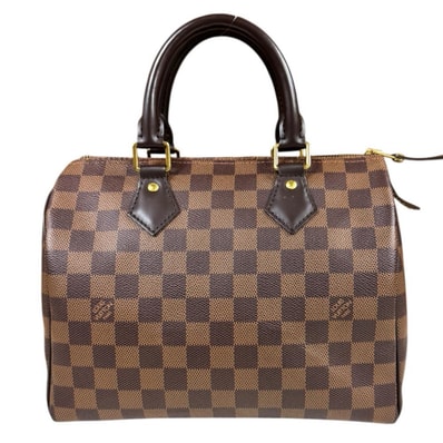 ルイヴィトン スピーディ25 ダミエ ハンドバッグ ダミエキャンバス N41365 ブラウン レディース LOUIS VUITTON 中古