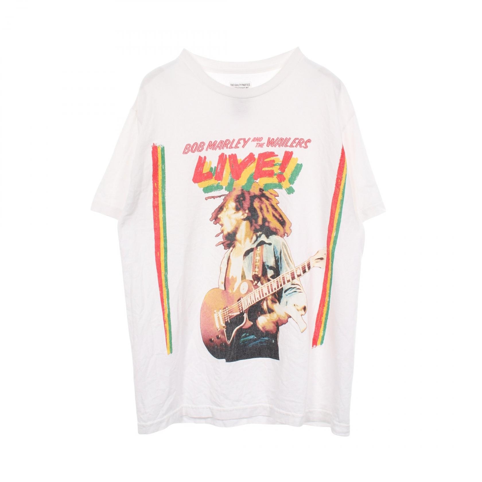 ワコマリア WACKO MARIA ZION BOB MARLEY 半袖Tシャツ 衣料品 トップス コットン メンズ ホワイト系 【中古】